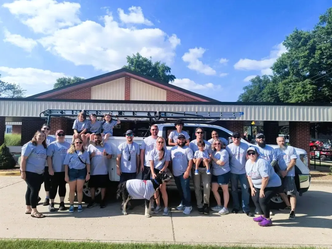 Wisper employees marching in the Mascoutah homecoming parade